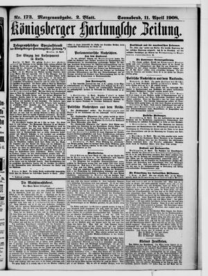 Königsberger Hartungsche Zeitung vom 11.04.1908