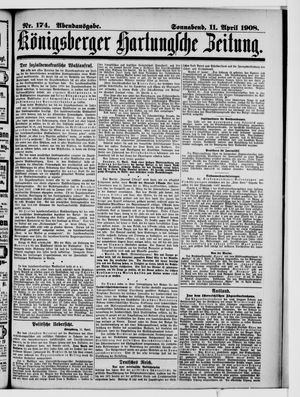 Königsberger Hartungsche Zeitung vom 11.04.1908