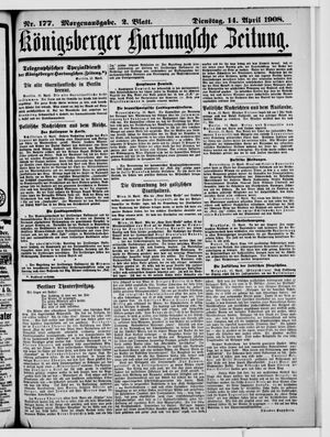 Königsberger Hartungsche Zeitung vom 14.04.1908