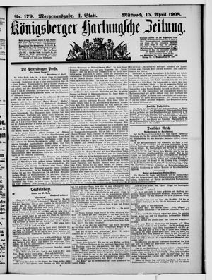 Königsberger Hartungsche Zeitung vom 15.04.1908
