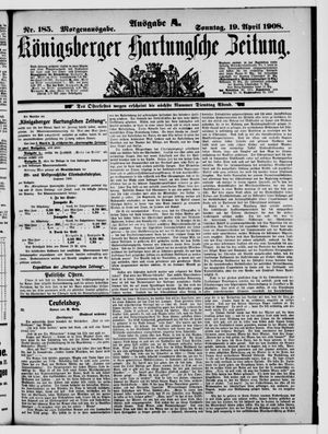 Königsberger Hartungsche Zeitung vom 19.04.1908