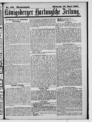 Königsberger Hartungsche Zeitung on Apr 22, 1908