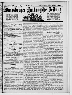Königsberger Hartungsche Zeitung vom 25.04.1908