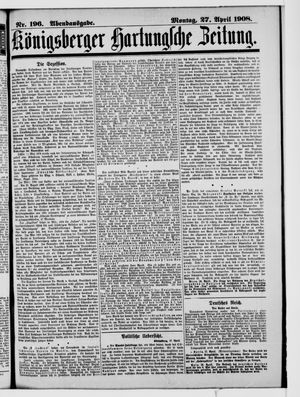Königsberger Hartungsche Zeitung vom 27.04.1908