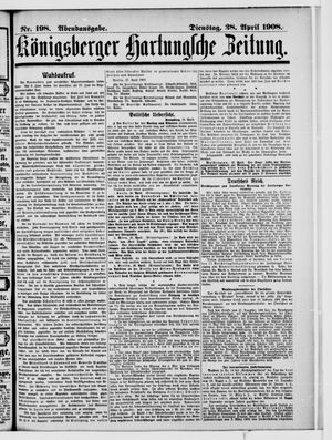 Königsberger Hartungsche Zeitung vom 28.04.1908