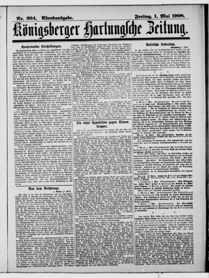 Königsberger Hartungsche Zeitung vom 01.05.1908