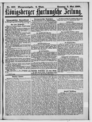 Königsberger Hartungsche Zeitung vom 03.05.1908