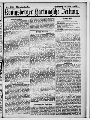 Königsberger Hartungsche Zeitung vom 05.05.1908