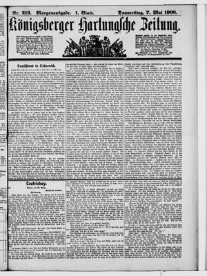 Königsberger Hartungsche Zeitung vom 07.05.1908