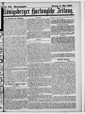 Königsberger Hartungsche Zeitung on May 8, 1908