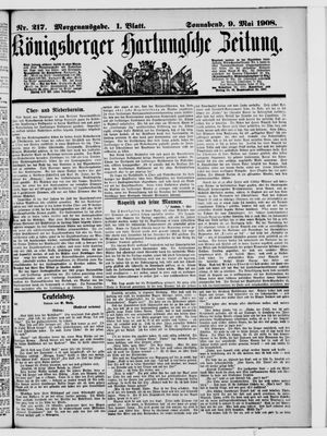 Königsberger Hartungsche Zeitung vom 09.05.1908