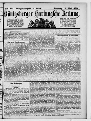 Königsberger Hartungsche Zeitung vom 12.05.1908