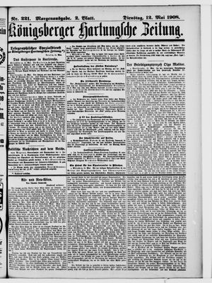 Königsberger Hartungsche Zeitung vom 12.05.1908