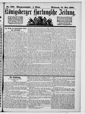 Königsberger Hartungsche Zeitung vom 13.05.1908