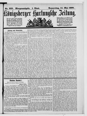 Königsberger Hartungsche Zeitung vom 14.05.1908