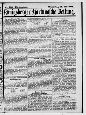Königsberger Hartungsche Zeitung vom 14.05.1908