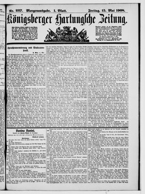 Königsberger Hartungsche Zeitung vom 15.05.1908