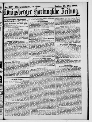 Königsberger Hartungsche Zeitung vom 15.05.1908