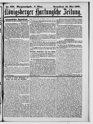 Königsberger Hartungsche Zeitung vom 16.05.1908