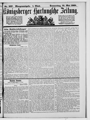 Königsberger Hartungsche Zeitung vom 21.05.1908