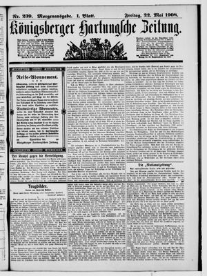 Königsberger Hartungsche Zeitung vom 22.05.1908