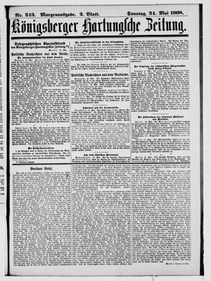 Königsberger Hartungsche Zeitung vom 24.05.1908