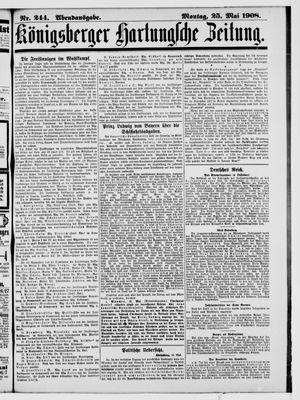 Königsberger Hartungsche Zeitung vom 25.05.1908