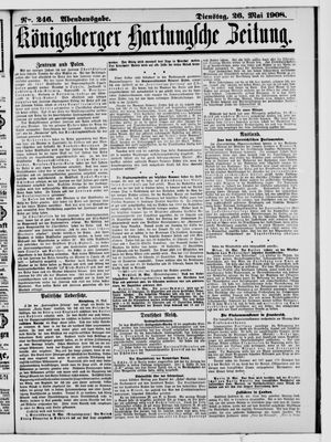 Königsberger Hartungsche Zeitung vom 26.05.1908