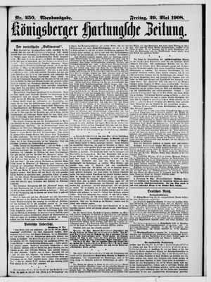 Königsberger Hartungsche Zeitung vom 29.05.1908