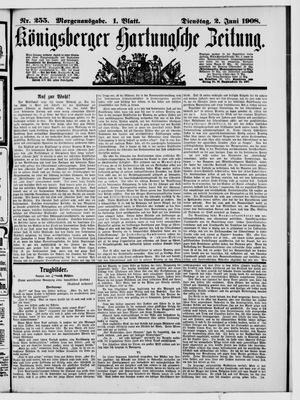 Königsberger Hartungsche Zeitung vom 02.06.1908