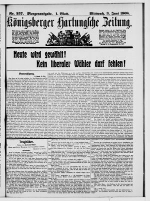 Königsberger Hartungsche Zeitung vom 03.06.1908