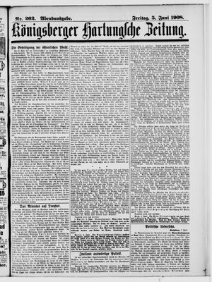 Königsberger Hartungsche Zeitung vom 05.06.1908