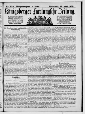 Königsberger Hartungsche Zeitung vom 13.06.1908