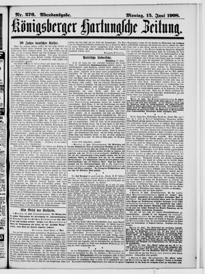 Königsberger Hartungsche Zeitung vom 15.06.1908