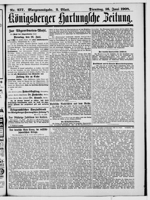 Königsberger Hartungsche Zeitung vom 16.06.1908