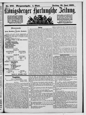 Königsberger Hartungsche Zeitung vom 19.06.1908