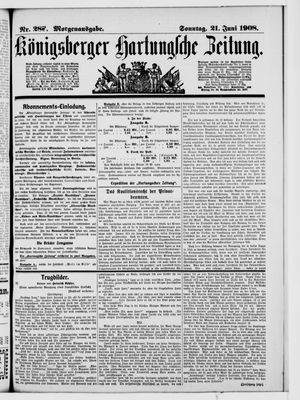 Königsberger Hartungsche Zeitung vom 21.06.1908