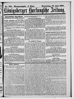 Königsberger Hartungsche Zeitung vom 25.06.1908