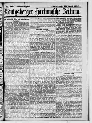 Königsberger Hartungsche Zeitung vom 25.06.1908
