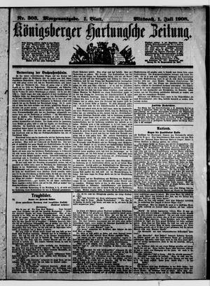 Königsberger Hartungsche Zeitung vom 01.07.1908
