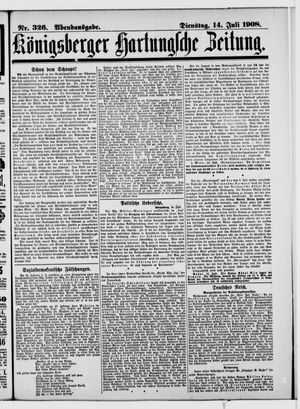 Königsberger Hartungsche Zeitung vom 14.07.1908