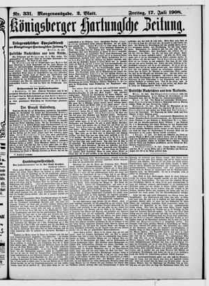 Königsberger Hartungsche Zeitung vom 17.07.1908