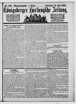 Königsberger Hartungsche Zeitung vom 21.07.1908
