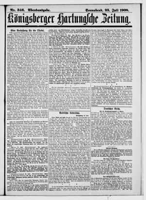 Königsberger Hartungsche Zeitung vom 25.07.1908