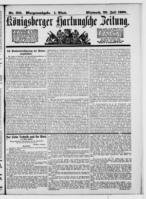 Königsberger Hartungsche Zeitung vom 29.07.1908