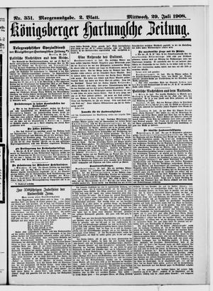 Königsberger Hartungsche Zeitung vom 29.07.1908