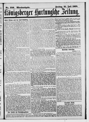 Königsberger Hartungsche Zeitung vom 31.07.1908