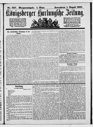 Königsberger Hartungsche Zeitung vom 01.08.1908