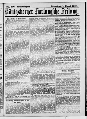 Königsberger Hartungsche Zeitung vom 01.08.1908