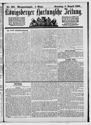 Königsberger Hartungsche Zeitung on Aug 4, 1908